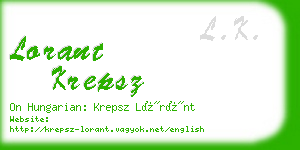 lorant krepsz business card